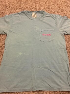 OLD ROW Women's Short Sleeve Pocket Tee in Light Blue